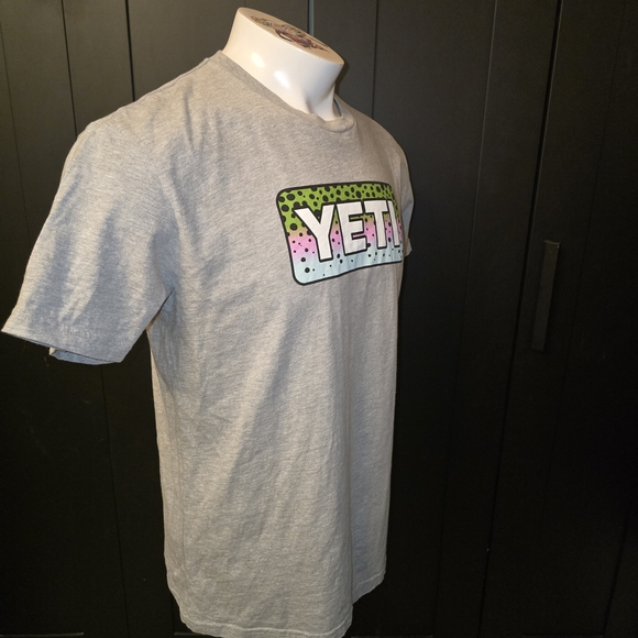 YETI Rainbow Trout Short Sleeve T-Shirt - Heather Gray - Large - Picture 3 of 10
